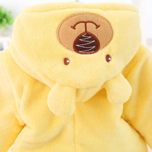 Load image into Gallery viewer, Modern Winter Baby Bear Animal Costume Hooded Romper Warm Flannel Plush Jumpsuit For Girls and Boys