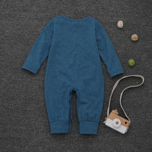 Load image into Gallery viewer, Newborn Baby Button Letter Long Sleeve Romper / jumpsuit for baby girls and boys.
