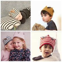 Load image into Gallery viewer, Modern Luxury New Trend Baby Hat Girls and Boys Crown Knitted Cap Toddler Empty Top Hats Newborn Design Woolen Yarn Bonnet For Kids