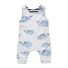 Load image into Gallery viewer, Newborn Baby Summer Clothing Sleeveless Whales Print Romper Jumpsuit Sun suit Playsuits For Boys