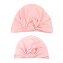 Load image into Gallery viewer, Modern Mom&Baby Turban Mother Baby Hat Headbands Mom Daughter Bow Knot Caps Print Solid Parent-Child Hair Accessories