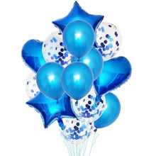 Load image into Gallery viewer, 14Pcs Multi Confetti Balloons For Happy Birthday Party Balloons In Several Luxury Variant Helium Ballons For Celebrations for Boy Girls and Babies party