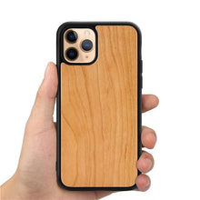 Load image into Gallery viewer, Vintage Wooded Back Case For iPhone 14 13 Mini 12 SE XR X S Max 8 7 Plus Genuine Bamboo Wooden Hard Phone case iPhone 11 Pro Max Strong Hard Protective Case For iPhone
