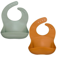 Load image into Gallery viewer, Silicon Breastplate Baby Bib Waterproof Solid Infant Bandana Bibs Newborn Feeding Burp Cloth Bib For Kids