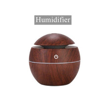 Load image into Gallery viewer, Ultrasonic Air Humidifier Wood Essential Aroma Oil Diffuser With LED Light Electric Aromatherapy Mist Maker