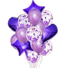 Load image into Gallery viewer, 14Pcs Multi Confetti Balloons For Happy Birthday Party Balloons In Several Luxury Variant Helium Ballons For Celebrations for Boy Girls and Babies party