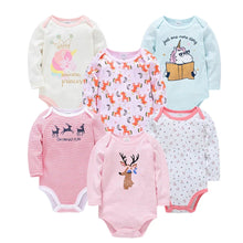 Load image into Gallery viewer, 3/6 PCS Kavkas Cotton Baby Bodysuit Long Sleeve Set for Newborn Boys & Girls 0β12 Months