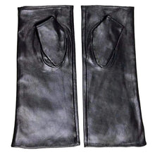 Load image into Gallery viewer, Long Sheepskin Half Finger Gloves Women's Leather Car Driving Men's Outdoor Motorcycle Riding Fingerless Sun Protection