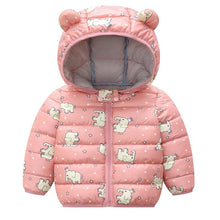 Load image into Gallery viewer, Shiny Modern Luxury Speciall Designed Winter Outerwear Hooded Coat & Jacket Winter Fashion Kids clothing Models For Babies and Girls 3-24 Months