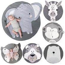 Load image into Gallery viewer, Baby Play Mat Pad Cotton Newborn Infant Crawling Animal Play mat Round Carpet Floor Rug Kids Children Room Carpet For Sleeping