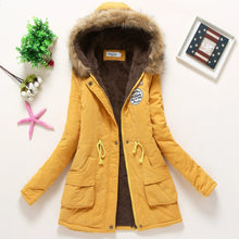 Load image into Gallery viewer, Winter women coat 2019 Women's Parka Casual Outwear Military Hooded fur Coat Down Jackets Winter Coat for Female CC001