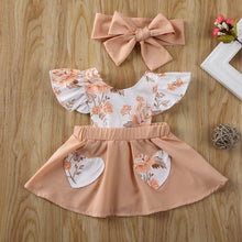 Load image into Gallery viewer, Trend New Designer Infant Baby Girl Clothes Flower Ruffle Princess Dress Sundress Outfit For Birthday With Big Bow