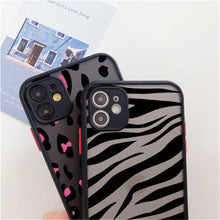 Load image into Gallery viewer, Leopard Print Elegant Pattern Protective Phone Case Translucent Hard Back With Silicone Leopard Pattern Phone Case For Iphone 11 Pro Max 12 13 Mini X Xs Max 7 8 Plus Mobile Phone Protective Case