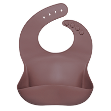 Load image into Gallery viewer, Silicon Breastplate Baby Bib Waterproof Solid Infant Bandana Bibs Newborn Feeding Burp Cloth Bib For Kids