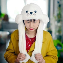 Load image into Gallery viewer, Modern Elegant Winter Interesting Girls Animals Ear Moving Jumping Hats Children and Adults Women Warm Rabbit Winter Caps In Modern Design