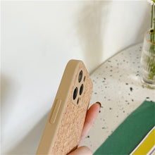 Load image into Gallery viewer, Simple Wood Compress Sawdust Phone Case For iPhone 14 13 Pro Max 12 11 X XR XS 6 7 8 Plus Solid Shockproof Breathable Cover Ultra Thin Full Body Dustproof Anti Fingerprint Scratch-Resistant Case iPhone