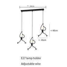Load image into Gallery viewer, Industrial Metal Pendant Light, Creative Cartoon Ceiling Light Fixture, Indoor Hanging Lamp, Modern Minimalist Lamps for Bedrooms Loft Study Restaurant Entryway Foyer, E27 Great decoration for Bedroom and Kids Room