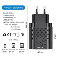 Load image into Gallery viewer, Portable USB Charger 3A Quick Charge 3.0 Mobile Phone Charger 4 Port 48W Fast Wall Chargers