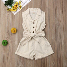 Load image into Gallery viewer, Luxury Elegant Summer Kids Girls Clothes Waistband Drawstring Romper Jumpsuit For Girls And Kids