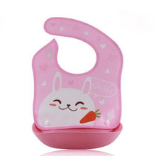 Load image into Gallery viewer, Waterproof Silicone Bib Feeding Food Catcher Baby Newborn Cartoon Aprons Adjustable Baby Bibs For Kids