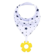 Load image into Gallery viewer, 100% Organic Cotton Super Absorbent And Soft Unisex Baby Bandana Drool Bibs And Teething Toys For Newborn