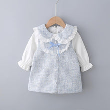 Load image into Gallery viewer, New Spring Baby Girls Sweet Bow Brim Princess Dress Kids Baby Girls Clothes For Kids Between 1-3Years