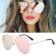 Load image into Gallery viewer, Luxury Lady Vintage Round Metal Sunglasses For Driving Black Retro Mirror Sunglasses Woman Shade Sunglasses With UV400 Protection