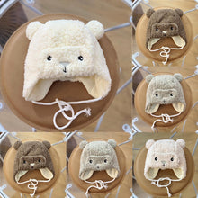 Load image into Gallery viewer, Modern Elegant Baby Boy Girl Warm Earmuffs Hat Wool Winter Ski Cap Winter Plush Cartoon Hat For Boys and Girls Kids