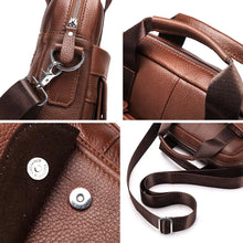 Load image into Gallery viewer, HUMERPAUL New Men Bag Shoulder 100% Genuine Leather Cheap Shoulder Handbags High Capacity Cross Bags for Men