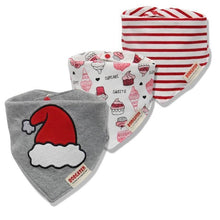 Load image into Gallery viewer, 3PCS Comfortable Waterproof Organic Cotton Baby Burp Cloth Bandanna Scarf Bibs For Newborn Baby Boy And Girl