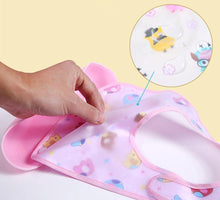 Load image into Gallery viewer, Baby Bibs Waterproof Silicone Feeding Saliva Towel Newborn Cartoon Aprons Baby Bibs Detachable For Kids