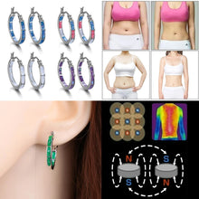 Load image into Gallery viewer, Healthcare Weight Loss Hoop Earrings Slimming Chakra Stainless Steel Healthy Stimulation Acupoint Gallstone Fashion Earrings