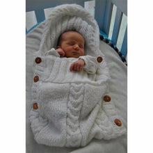 Load image into Gallery viewer, Warm Baby Blanket Knitted Newborn Swaddle Wrap Soft Footmuff Cotton Envelope For Stroller Accessories Blanket Bag