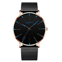 Load image into Gallery viewer, Minimalist Men's Fashion Ultra Thin Watch Simple Men Business Stainless Steel Mesh Belt Quartz Watch Relogio Masculino