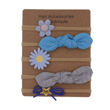 Load image into Gallery viewer, Handmade Set Baby Headband Solid Knot Flower Hair Bow Kids Nylon Elastic Soft Hair Bands Handmade For Girls Hair Accessories