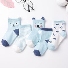 Load image into Gallery viewer, Luxury Modern 5pair Socks Set Kids Soft Cotton Socks Baby Cute Cartoon Warm Dots Fashion Sport Socks For Firls and Boys Kids