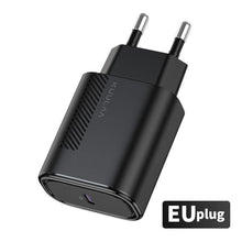 Load image into Gallery viewer, Small Black PD Charger USB 18W QC 4.0 USB Type C Fast Portable Wall Charger High Speed Charging