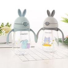 Load image into Gallery viewer, Rabbit Baby Feeding Cup with a Straw BPA Free Children Feeding Drinking Handle Water Bottles Training Cup For Milk For Kids and baby