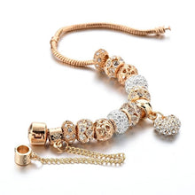 Load image into Gallery viewer, New Modern Luxury Fashion Gold Heart Amazing Bracelets And Bangles Outstanding For Women With Shiny Diamond Design