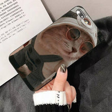 Load image into Gallery viewer, Cute Cat Black Phone Case For IPhone 13 8 7 6 6S Plus X 5 5S SE 2020 XR 11 Pro XS MAX Slim Fit Soft Print Design Flexible Silicone Cover For iPhone