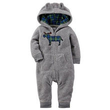Load image into Gallery viewer, Modern High Quality Newborn Infant Baby Clothes Fleece Jumpsuit Boys Romper Hooded Jumpsuit Bear For Kids