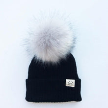 Load image into Gallery viewer, Winter Baby Boy Girl Artificial Pompom Knitted Hat Toddler Kids Caps With Pompon for Newborn