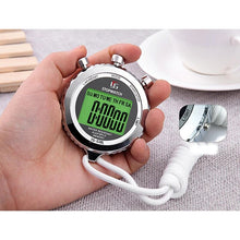 Load image into Gallery viewer, 0.01s Precision Timer Stopwatch Metal Stopwatch Sport Waterproof Luminous Stopwatch Hours Minutes Month Display 40h Countdown