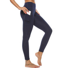 Load image into Gallery viewer, Casual Women's Yoga Pants Gym Fitness Sports Cropped Leggings Pocket Slim Pants Female Solid Color Women's Seamless Scrunch Legging Workout Leggings For Women Lift Tight Gym Yoga Home Pants