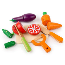 Load image into Gallery viewer, Simulation Kitchen Pretend Toy Wooden Classic Game Montessori Educational Toy For Children Kids Gift Cutting Fruit Vegetable Set