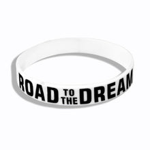 Load image into Gallery viewer, New Trend Motivation "The Road to Dreams" "Never Give Up" Inspirational Silicone Rubber Bracelet Elastic Band Brecelet for Women and Men In Unisex Design