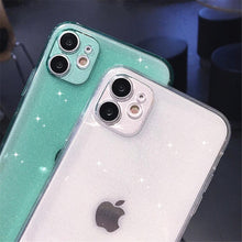 Load image into Gallery viewer, Shiny Candy Color Glitter Transparent Phone Case For iPhone 11 Pro X XR XS Max 7 8 Plus 6 6s Soft Silicone Cover Screen Protection Crystal Clear Glitter Transparent Soft Bumper Silicone Sparkling Cover