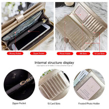 Load image into Gallery viewer, FOXER Brand Women's Long Cow Leather Wallets Ladies Clutch Bags Famous Designer Purses Women Purse Fashion Female Cowhide Wallet