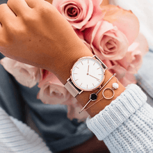 Load image into Gallery viewer, Fashion Unisex Watches Ultra Thin Stainless Steel Mesh Belt Quartz Classic Casual Watch For Women and Man