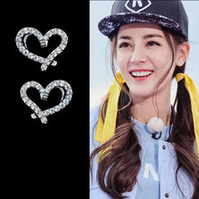 Load image into Gallery viewer, Wholesale 925 Silver Heart Zircon Earrings for Women 2020 New Trend Personality Lady Fashion Jewelry